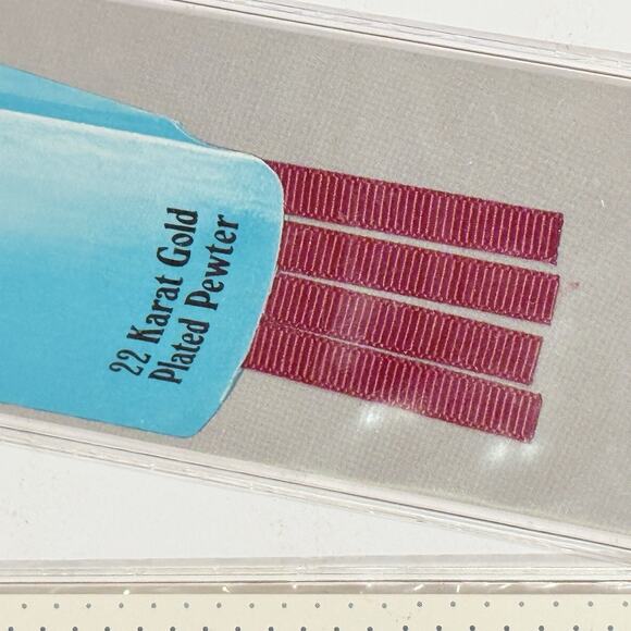 Vintage Set Of 2 Mastercraft Bookmarks Clip With Ribbon Isaiah 40:31 Gold T17 - Picture 6 of 8